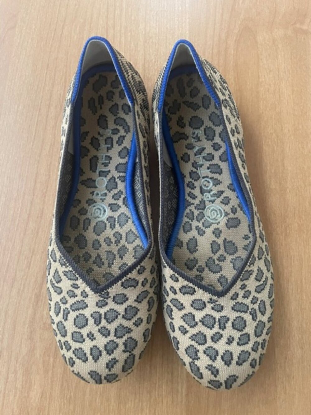 Rothy's Women's Round Point Leopard Print Flats, Brown, Size 7.5 - Picture 4 of 7